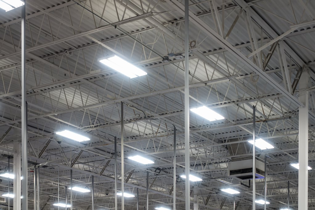 fluorescent warehouse lights 