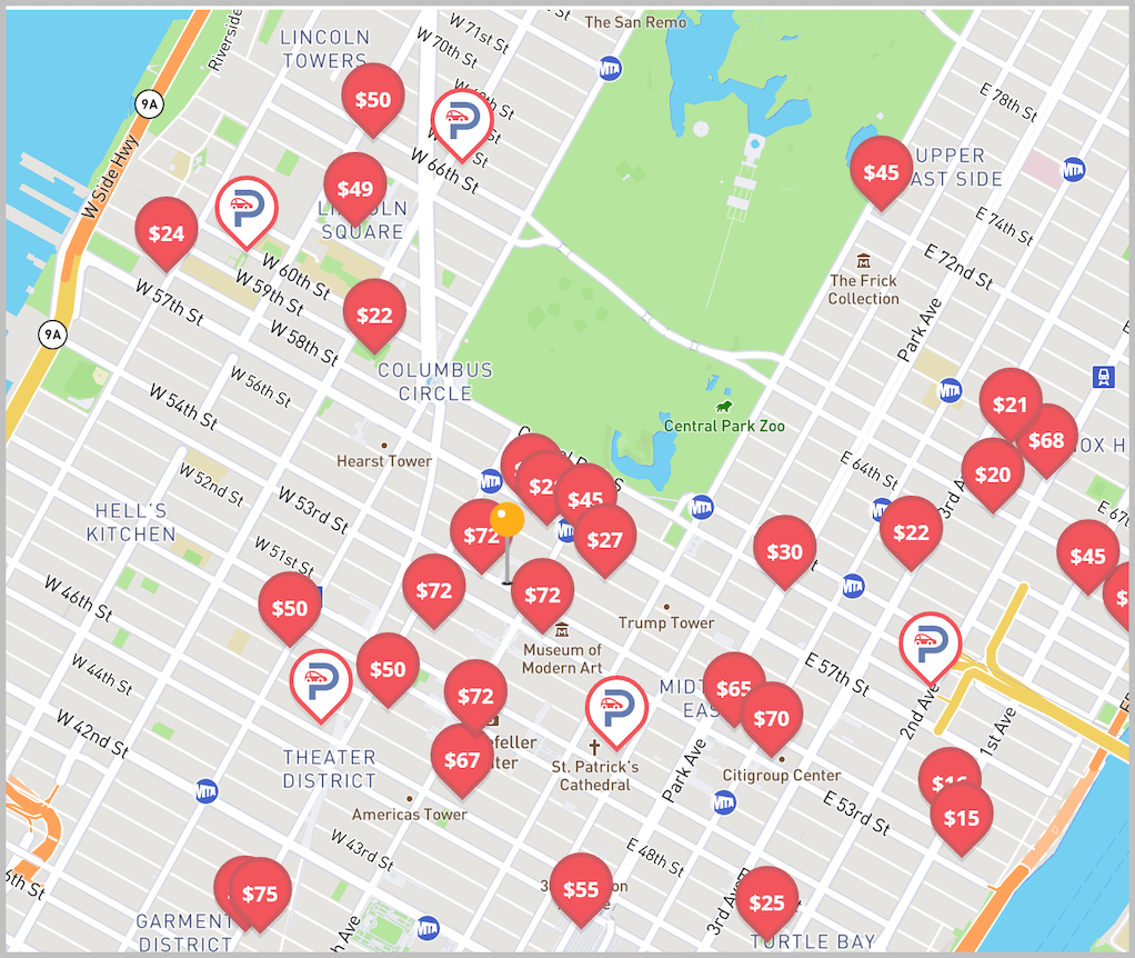 nyc parking map