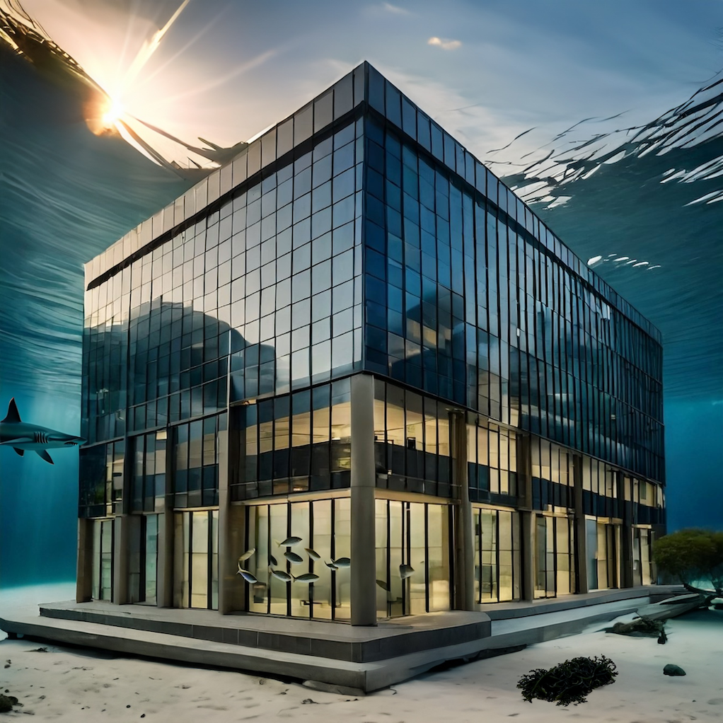 office building underwater